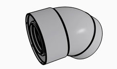 RINNAI Rinnai 229205NPP Condensing Vent Elbow 45, 2x4 Concentric (Qty 2)