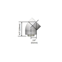 RINNAI Rinnai 229205NPP Condensing Vent Elbow 45, 2x4 Concentric (Qty 2)