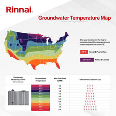 RINNAI Rinnai RSC199eN Smart-Circ Condensing Gas Tankless Water Heater 199,000 BTU