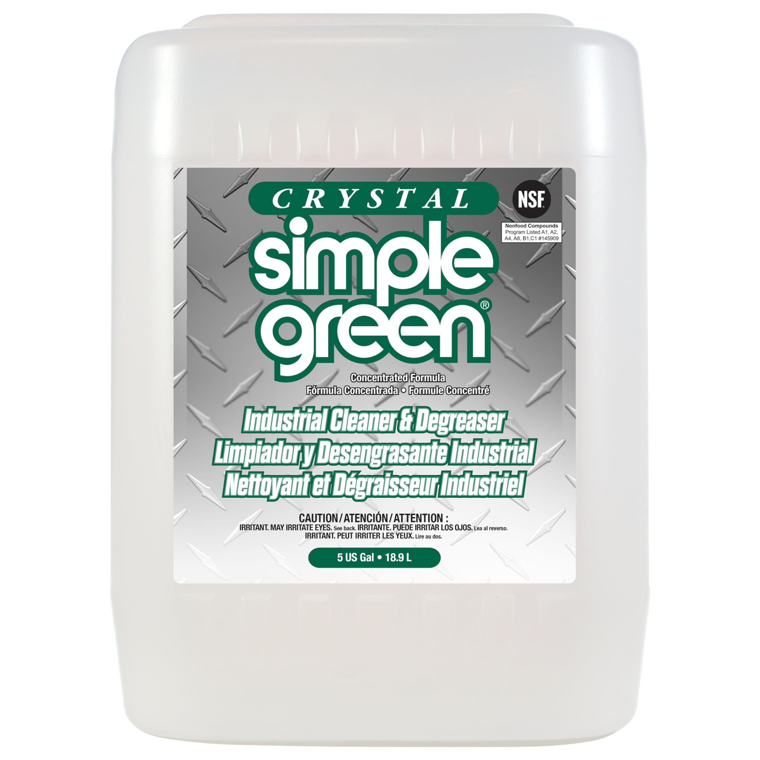 SIMPLE GREEN Simple Green 19005 Crystal Cleaner and Degreaser 5 gal Pail