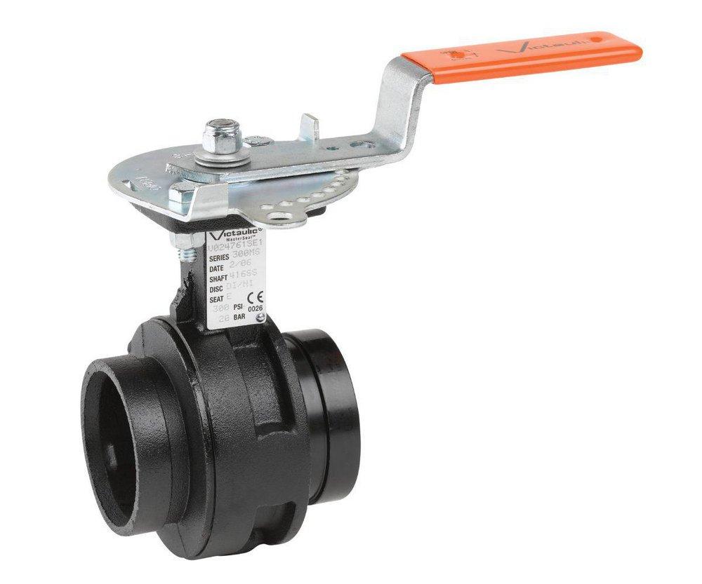 VICTAULIC Victaulic V060761SE2 Vic-300 MasterSeal 6 in. Ductile Iron EPDM Locking Lever Handle Butterfly Valve