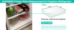 ELECTROLUX Electrolux 240350689 Refrigerator Crisper Pan Glass Insert (23.75 inches x 17 inches) Replacement 240350609