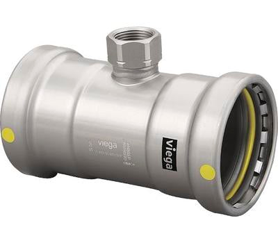 VIEGA Viega 28730 MegaPressG 3 inch x 3 inch x 3/4 inch Tee Press x Press x FPT Zinc-Nickel Coated Carbon Steel