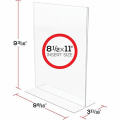 DEFLECTO Deflecto DEF69201 Stand Up Sign Holder Bottom Load Portrait 8.5 x 11