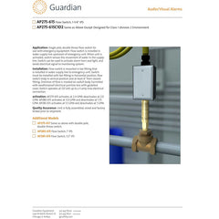 GUARDIAN EQUIPMENT Guardian Equipment AP275-615 Flow Switch Alarm 1-1/4 in. IPS