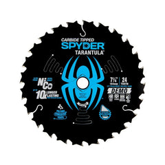 SPYDER Spyder 13006 7-1/4-in 24 -Tooth Rough Finish Tungsten carbide-tipped steel Circular Saw Blade Individual