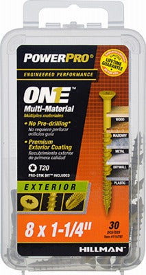 HILLMAN Hillman Fasteners 116787 Exterior Screw 8x1-1/4 30 Pack