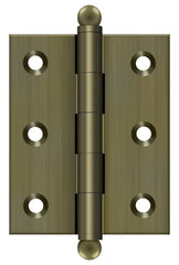 DELTANA Deltana CH2520U5 Ball Tip Hinge 2.5x2 in Antique Brass