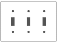 MULBERRY METAL PRODUCTS Mulberry Metal Products 86073 Standard wallplate 3-gang 4-1/2 in H x 6-3/8 in W