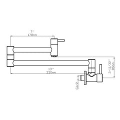 DAKOTA Dakota Plumbing Products DSF-07KPF00CR Pot Filler Chrome