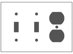 MULBERRY METAL PRODUCTS Mulberry Metal Products 97543 Combination Wall Plate 6-3/8 in W x 4-1/2 in H