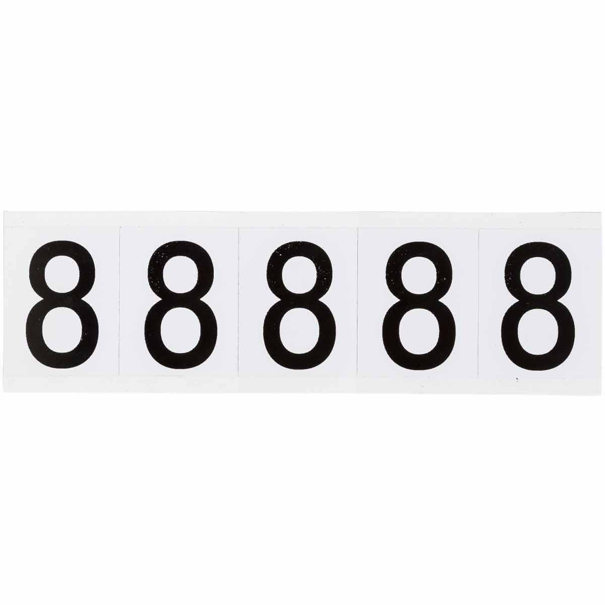 BRADY Brady 9714-8 outdoor number vinyl gloss legend 2.25 in H x 1.813 in W (card of 5)