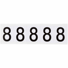 BRADY Brady 9714-8 outdoor number vinyl gloss legend 2.25 in H x 1.813 in W (card of 5)
