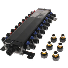 VIEGA Viega 49183 1/2 inches, 18 Port Zero Lead PEX Press Polymer MANABLOC (8 hot, 10 cold)