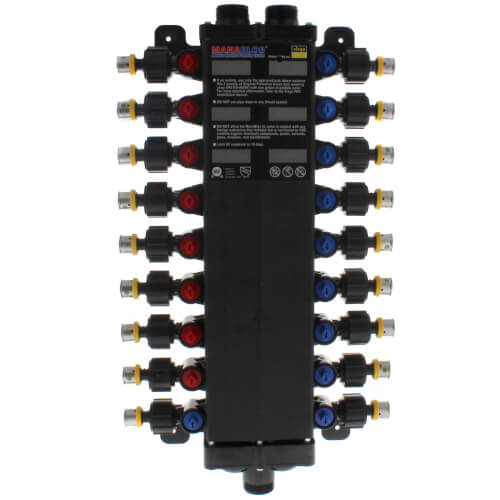 VIEGA Viega 49183 1/2 inches, 18 Port Zero Lead PEX Press Polymer MANABLOC (8 hot, 10 cold)