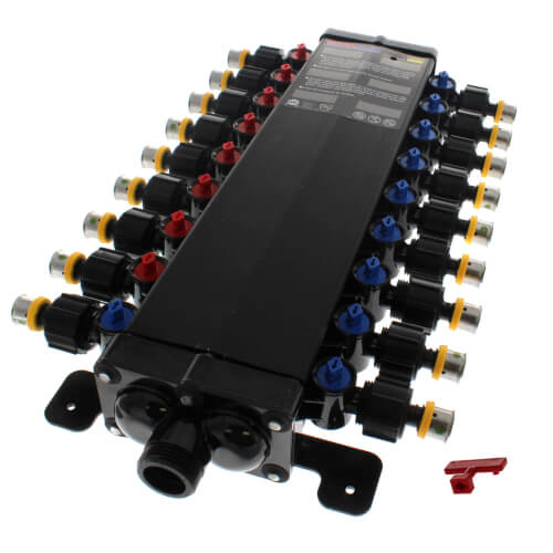 VIEGA Viega 49183 1/2 inches, 18 Port Zero Lead PEX Press Polymer MANABLOC (8 hot, 10 cold)