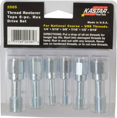 LANG Lang 2585M Tap Set 9/16-12 Unc Carbon Steel 6 Piece