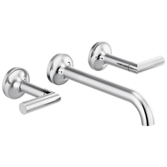 BRIZO Brizo T65875LF-PCLHP-ECO Odin Two Handle Wall Mount Widespread Bathroom Sink Faucet 1.2 GPM