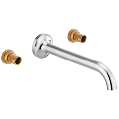BRIZO Brizo T65875LF-PCLHP-ECO Odin Two Handle Wall Mount Widespread Bathroom Sink Faucet 1.2 GPM