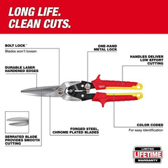 MILWAUKEE Milwaukee 48-22-4567 Long Cut Straight Aviation Snips