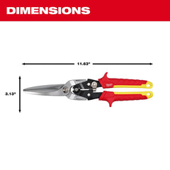 MILWAUKEE Milwaukee 48-22-4567 Long Cut Straight Aviation Snips
