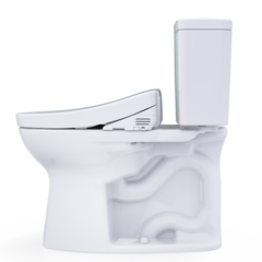 TOTO Toto MW7763446CSFG.10#01 Drake Washlet+ Two-Piece Elongated 1.6 Gpf Universal Height Tornado Flush Toilet With S5 Bidet Seat