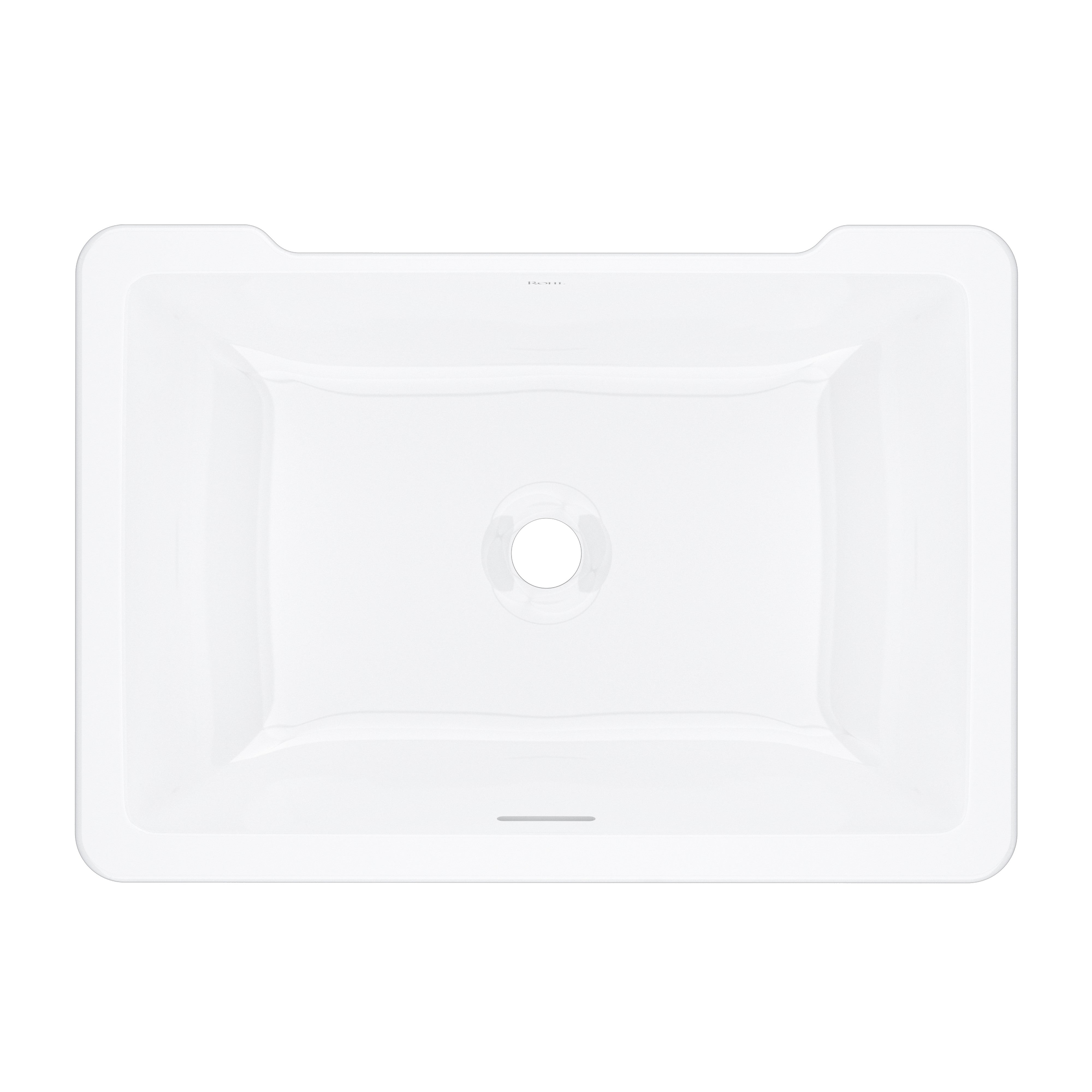 ROHL Rohl ERUB2216RTWH Eirene 22 inches x 16 inches Undermount Rectangular Lavatory Sink