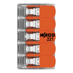 WAGO CORPORATION Wago Corporation 221-615 Compact Splicing Connector 10 AWG 5-Conductor 15 PK