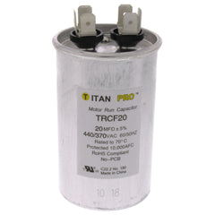 TITAN PRO Titan Pro TRCF20 Round Motor Run Capacitor 20 Microfarad 440/370V