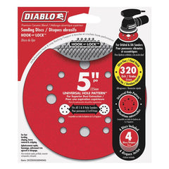 DIABLO Diablo DCD050320H04G 5 in. 320 Grit ROS Hook & Lock Discs (4-Pack)