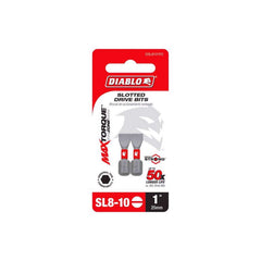 DIABLO Diablo DSL8101P2 SL8-10 Slotted Drive Bits 1 in (2-Pack)