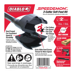 DIABLO Diablo dsf2000 speedemon self feed bit 2 inch