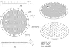 POLYLOK Polylok 3010-C30 Heavy Duty Cover/Lid For Corrugated Pipe 30 inch