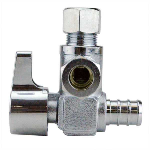 Brasscraft Brasscraft BC-G2BRPX19X C 1/2 in. Crimp PEX Barb Inlet x 3/8 in. Compression Outlet Angle Valve