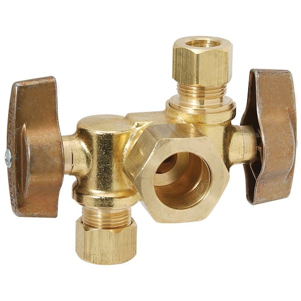 Brasscraft Brasscraft BC-G2CR19X C 1/2 in. Nom Comp x 3/8 in. O.D. Comp 1/4-Turn Angle Valve