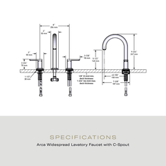 RIOBEL Riobel AARD08BK Arca Widespread Lavatory Faucet With C-Spout