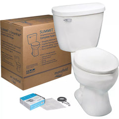 Mansfield Mansfield Mansfield 4385CTK Summit SmartHeight White Elongated Bowl 1.28 GPF Complete Toilet