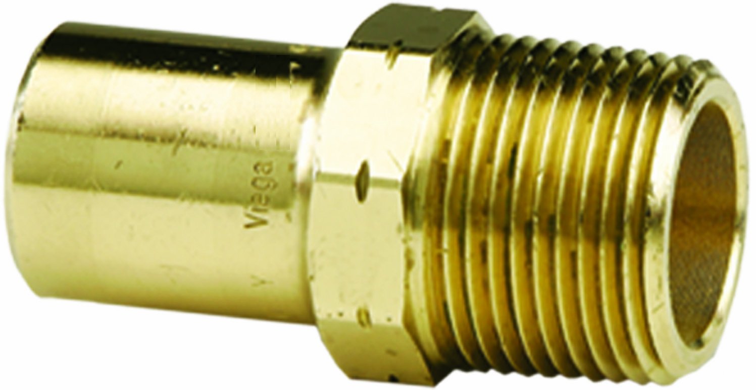 VIEGA Viega 77982 ProPress Bronze Adapter with Male 1-Inch by 1-Inch FTG x Male NPT