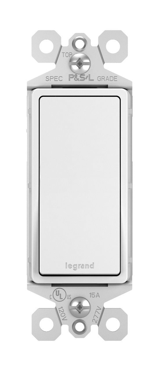LEGRAND Legrand TM873-W Radiant 3-Way Decorator Switch 15 A (1 Pack) TM873W