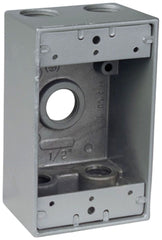 MULBERRY METAL PRODUCTS Mulberry Metal Products 30218 1-Gang Weatherproof Box 5-3/4 in Hubs (5-Outlet) (R-Dot IH5-2-LM)