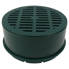 POLYLOK Polylok 3017-GE 12 in. HDPE Round Grate for 3009 Riser