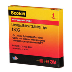 3M 3M 054007-41717 Scotch 130C Black Insulating Tape - 3/4 in x 30 ft - 30 mil Thick