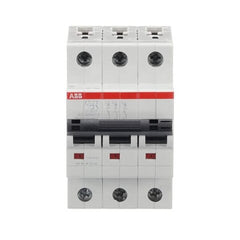 ABB Abb ST203M-C63 Circuit Breaker, Miniature, DIN Rail Mount, C Curve, 3 Pole, 63A