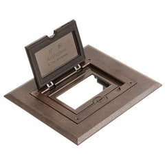 Arlington Arlington FLBC8510BR brown non-metallic single gang frame kit with flip lid cover 20A