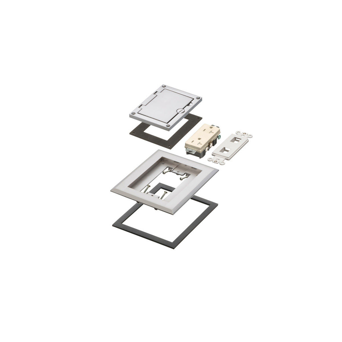 Arlington Arlington FLBC8510NL single gang frame kit with flip lid cover