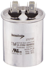 DIVERSITECH Diversitech 37075R Motor Run Capacitor, 370 VAC, Round, 7.5µF