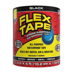 FLEX SEAL Flex Seal TFSBLKR0405 Rubberized Tape 4 inches x 5 feet