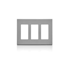 Leviton Leviton 80311-GY 3-Gang Decora Plus Device Decora Wallplate/Faceplate 80311-SGY