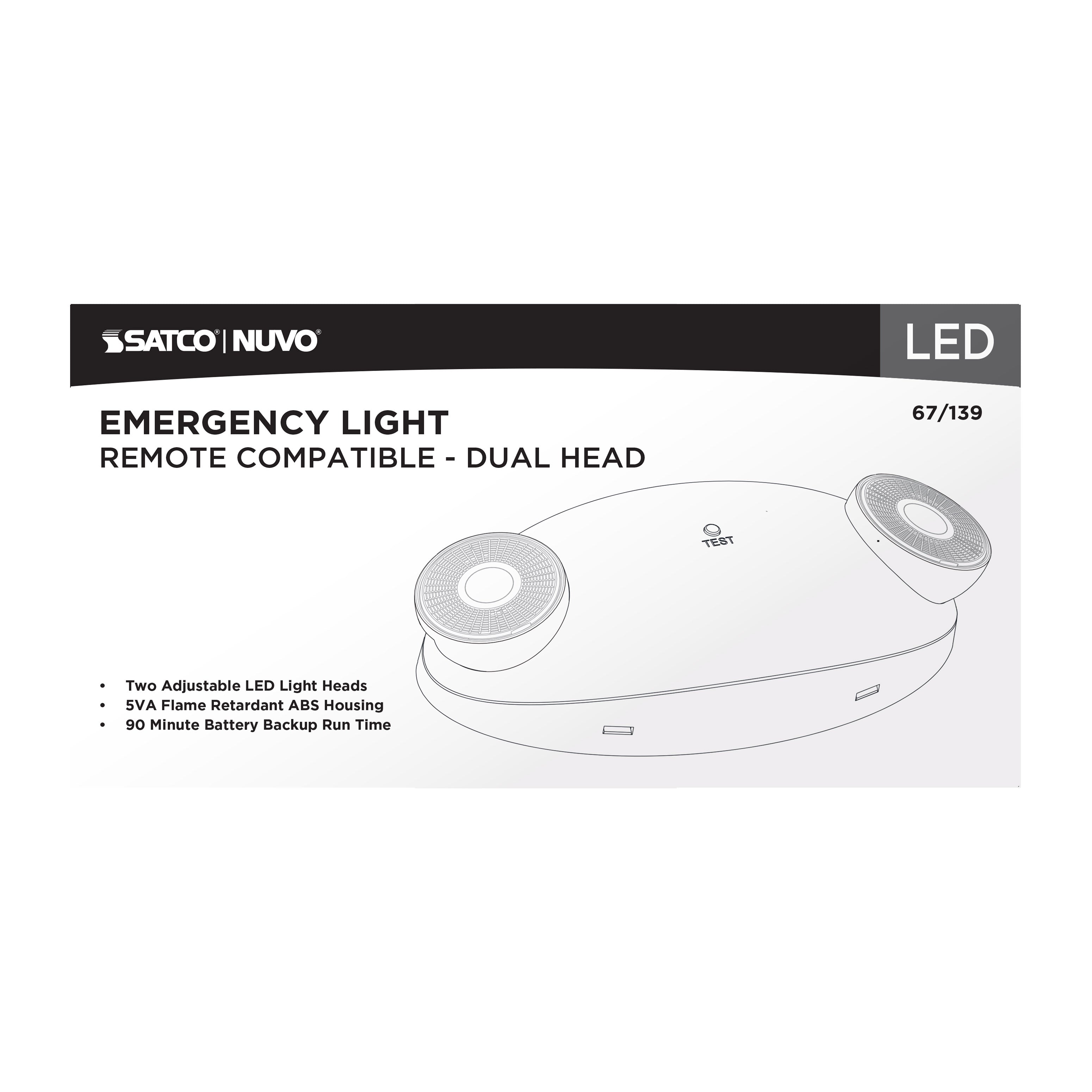 SATCO Satco 67-139 Emerg Light Dh - Rc 1W