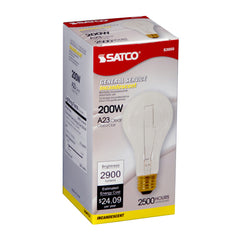 SATCO Satco S3958 200 Watt A23 Incandescent Clear 120 Volt